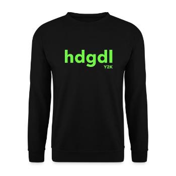 hdgdl Y2K grün - Unisex Pullover - Schwarz - Vorne - Alina (178cm) & Michal (187cm)