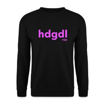 hdgdl hab dich gaz doll lieb magenta Jahr2000 - Unisex Pullover - Schwarz - Vorne - Alina (178cm) & Michal (187cm)
