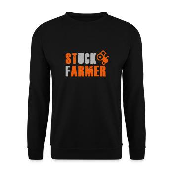 STUCK FARMER DARK - Unisex Sweatshirt - black - Front - Alina (178cm) & Michal (187cm)