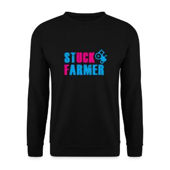 STUCK FARMER BLUE PINK - Unisex Sweatshirt - black - Front - Alina (178cm) & Michal (187cm)