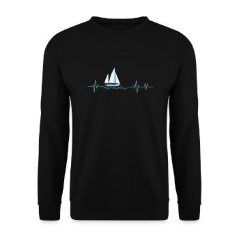 Heartbeat Veil - Gift Idea - Unisex Sweatshirt - black - Front - Alina (178cm) & Michal (187cm)
