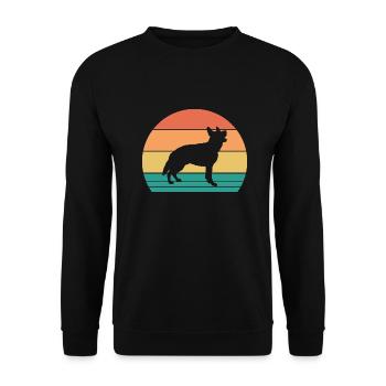 Hund Deutscher Schäferhund - Unisex Pullover - Schwarz - Vorne - Alina (178cm) & Michal (187cm)