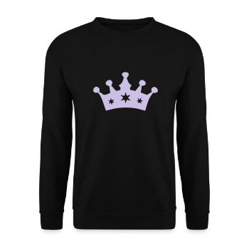 Princess Crown - Unisex Sweatshirt - black - Front - Alina (178cm) & Michal (187cm)