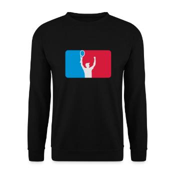 Tennisspieler - Unisex Pullover - Schwarz - Vorne - Alina (178cm) & Michal (187cm)