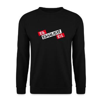 Es Eskaliert Eh - Unisex Pullover - Schwarz - Vorne - Alina (178cm) & Michal (187cm)