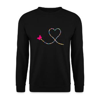 coeurs herzchen I coeur vous aime Je te aime U19 - Sweat-shirt Unisexe - noir - Devant - Alina (178cm) & Michal (187cm)