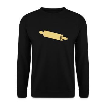 rolling pin - Unisex Sweatshirt - black - Front - Alina (178cm) & Michal (187cm)