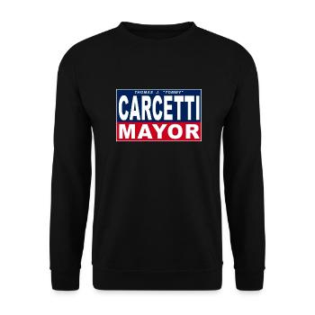 Carcetti Mayor (fond blanc) - Sweat-shirt Unisexe - noir - Devant - Alina (178cm) & Michal (187cm)