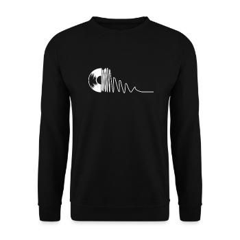 Records music love wave - Unisex Sweatshirt - black - Front - Alina (178cm) & Michal (187cm)