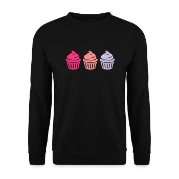 Cupcake - Unisex Pullover - Schwarz - Vorne - Alina (178cm) & Michal (187cm)