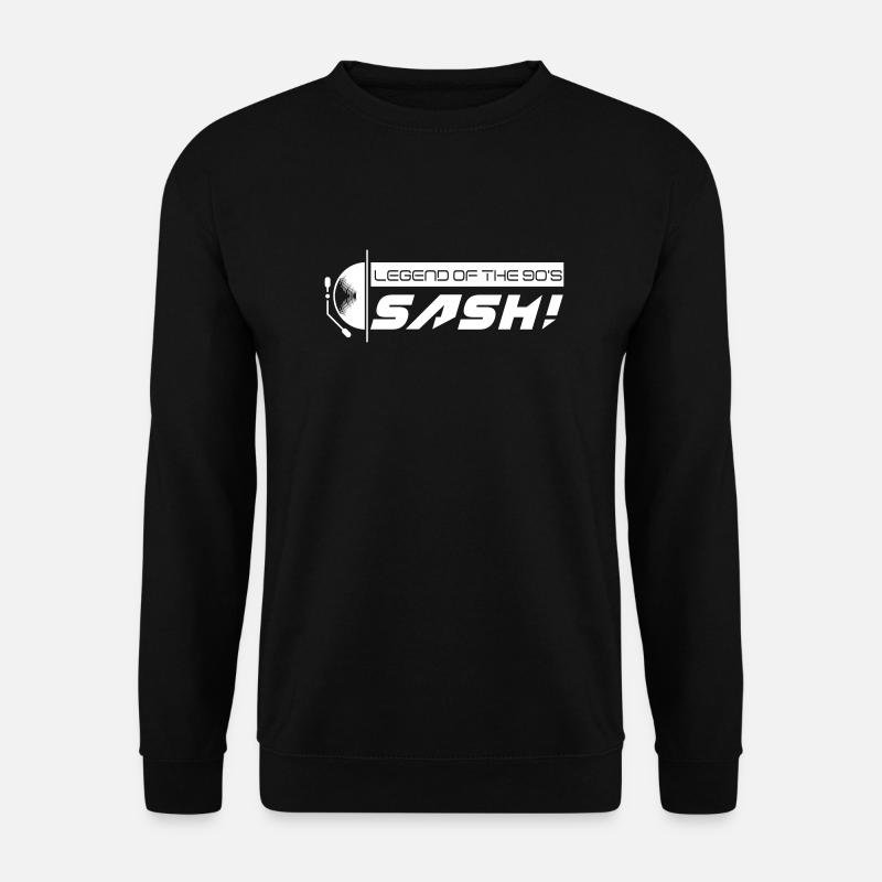 DJ SASH ! Turntable Logo - Sweat-shirt Unisexe - noir