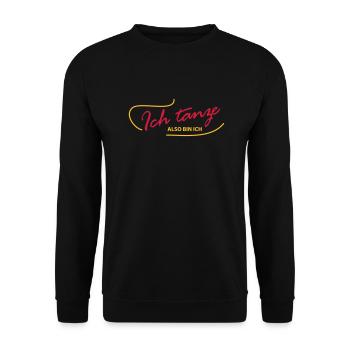 Ich tanze - Unisex Pullover - Schwarz - Vorne - Alina (178cm) & Michal (187cm)