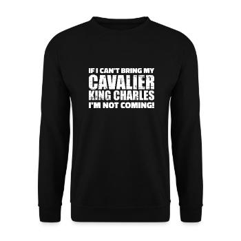 Cavalier King Charles - Unisex Sweatshirt - black - Front - Alina (178cm) & Michal (187cm)