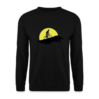 Mountain biking, cycling - Unisex Sweatshirt - black - Front - Alina (178cm) & Michal (187cm)