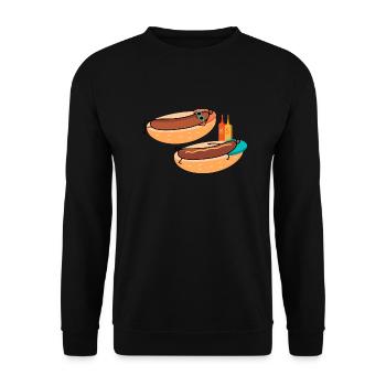 Hot sausages - Unisex Sweatshirt - black - Front - Alina (178cm) & Michal (187cm)