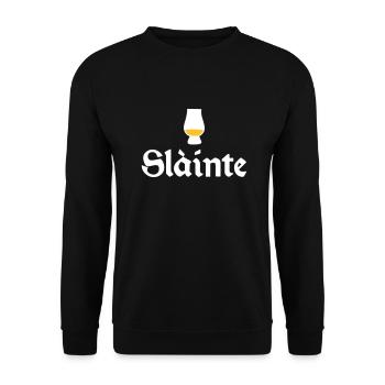 Whiskey Slàinte t-shirt - Unisex Sweatshirt - black - Front - Alina (178cm) & Michal (187cm)