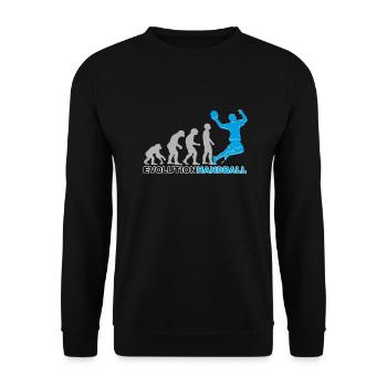 Handball, joueurs de handball, évolution - Sweat-shirt Unisexe - noir - Devant - Alina (178cm) & Michal (187cm)