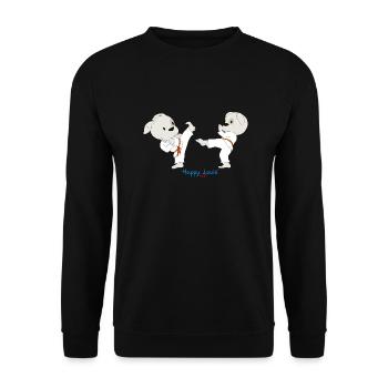Happy Louis - KARATE DUO - Unisex Sweatshirt - black - Front - Alina (178cm) & Michal (187cm)