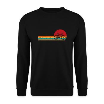Bicycle Gift Cyclist Sport Downhill - Unisex Sweatshirt - black - Front - Alina (178cm) & Michal (187cm)