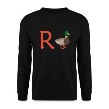 Rente Ente Ruhestand Pension Frührente Geschenk - Unisex Pullover - Schwarz - Vorne - Alina (178cm) & Michal (187cm)