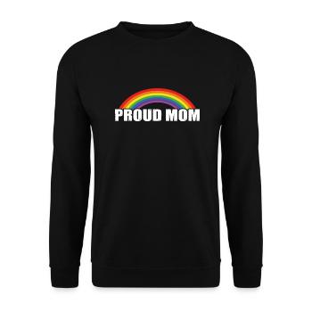 Proud Mom Regenbogen - Unisex Pullover - Schwarz - Vorne - Alina (178cm) & Michal (187cm)