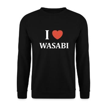 i love wasabi - Sweat-shirt Unisexe - noir - Devant - Alina (178cm) & Michal (187cm)
