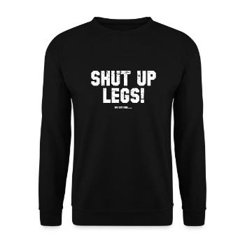 Drôle de conception de course à pied Fermez les jambes - Sweat-shirt Unisexe - noir - Devant - Alina (178cm) & Michal (187cm)
