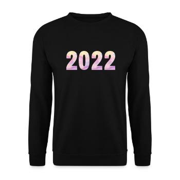 2022 Pastell Lila Rosa - Unisex Pullover - Schwarz - Vorne - Alina (178cm) & Michal (187cm)