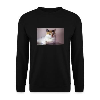 le chat au doux regard - Sweat-shirt Unisexe - noir - Devant - Alina (178cm) & Michal (187cm)