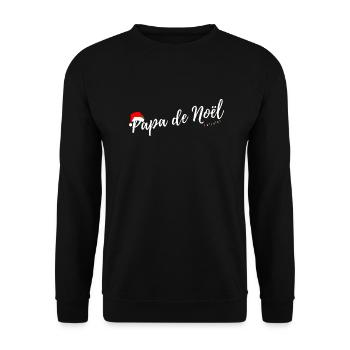 Papa de Noël cadeau papa père - Sweat-shirt Unisexe - noir - Devant - Alina (178cm) & Michal (187cm)