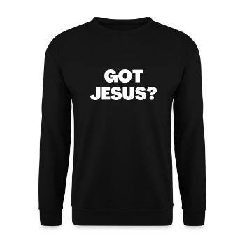 Got Jesus - Christian Quotes - Unisex Sweatshirt - black - Front - Alina (178cm) & Michal (187cm)