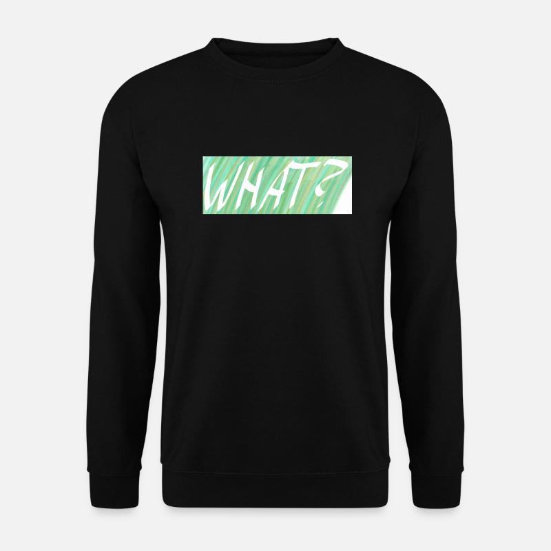 WHAT? Green gradient - Unisex Sweatshirt - black