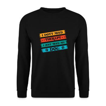 L’amour du chien - Sweat-shirt Unisexe - noir - Devant - Alina (178cm) & Michal (187cm)