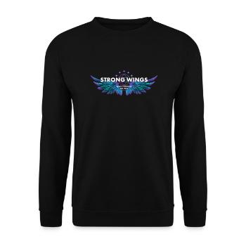 Strong Wings Streetwear - Unisex Pullover - Schwarz - Vorne - Alina (178cm) & Michal (187cm)