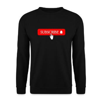 Subscribe Me in Reality - Unisex Sweatshirt - black - Front - Alina (178cm) & Michal (187cm)