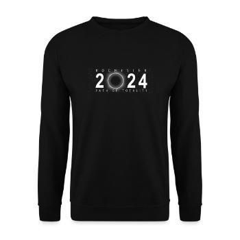 Eclipse de Soleil Rochester New York 8 avril 2024 - Sweat-shirt Unisexe - noir - Devant - Alina (178cm) & Michal (187cm)