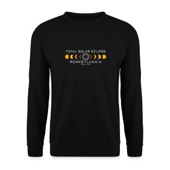 Pennsylvania Solar Eclipse 2024 April 8 Souvenir - Unisex Sweatshirt - black - Front - Alina (178cm) & Michal (187cm)