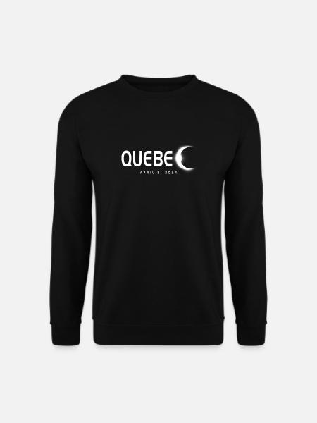 Québec Canada Eclipse Souvenir 8 avril 2024 - Sweat-shirt Unisexe - noir