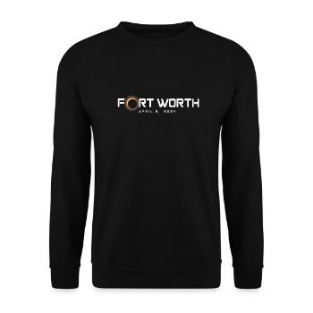 Fort Worth Texas 2024 Eclipse Souvenir 8 avril - Sweat-shirt Unisexe - noir - Devant - Alina (178cm) & Michal (187cm)