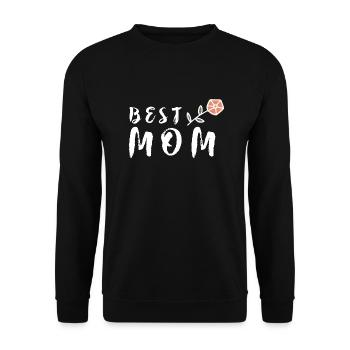 Best Mom Muttertag Beste Mama Geschenk Blume - Unisex Pullover - Schwarz - Vorne - Alina (178cm) & Michal (187cm)