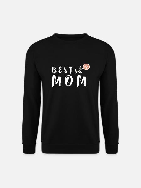 Best Mom Muttertag Beste Mama Geschenk Blume - Unisex Pullover - Schwarz