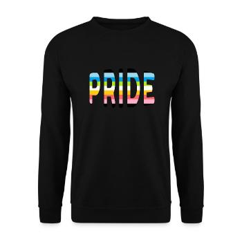 Pride-Logo Queer - Unisex Pullover - Schwarz - Vorne - Alina (178cm) & Michal (187cm)