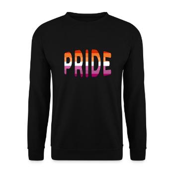 Pride-Logo Lesbisch - Unisex Pullover - Schwarz - Vorne - Alina (178cm) & Michal (187cm)
