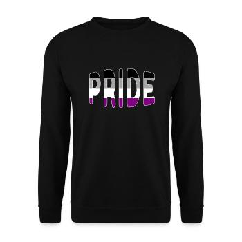 Pride-Logo asexuell - Unisex Pullover - Schwarz - Vorne - Alina (178cm) & Michal (187cm)