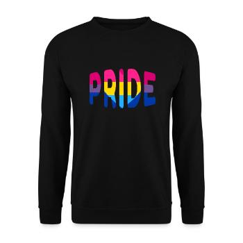 Pride-Logo Bisexuell Panromantisch - Unisex Pullover - Schwarz - Vorne - Alina (178cm) & Michal (187cm)