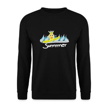 Pineapple Summer - Unisex Sweatshirt - black - Front - Alina (178cm) & Michal (187cm)