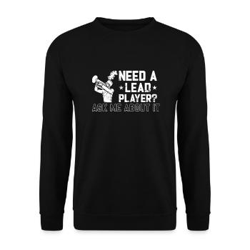 Mellophone Player Marching Band Lead Player - Unisex Sweatshirt - black - Front - Alina (178cm) & Michal (187cm)