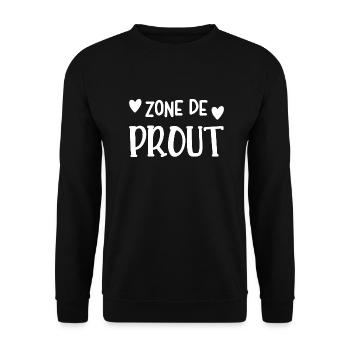 zone de prout - Sweat-shirt Unisexe - noir - Devant - Alina (178cm) & Michal (187cm)