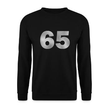 Birthday 65 years - Unisex Sweatshirt - black - Front - Alina (178cm) & Michal (187cm)