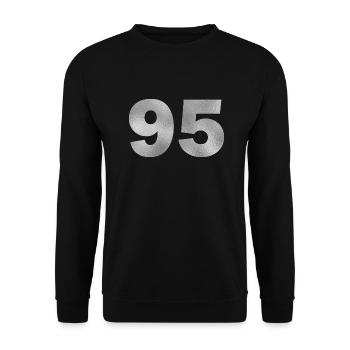 Birthday 95 years - Unisex Sweatshirt - black - Front - Alina (178cm) & Michal (187cm)